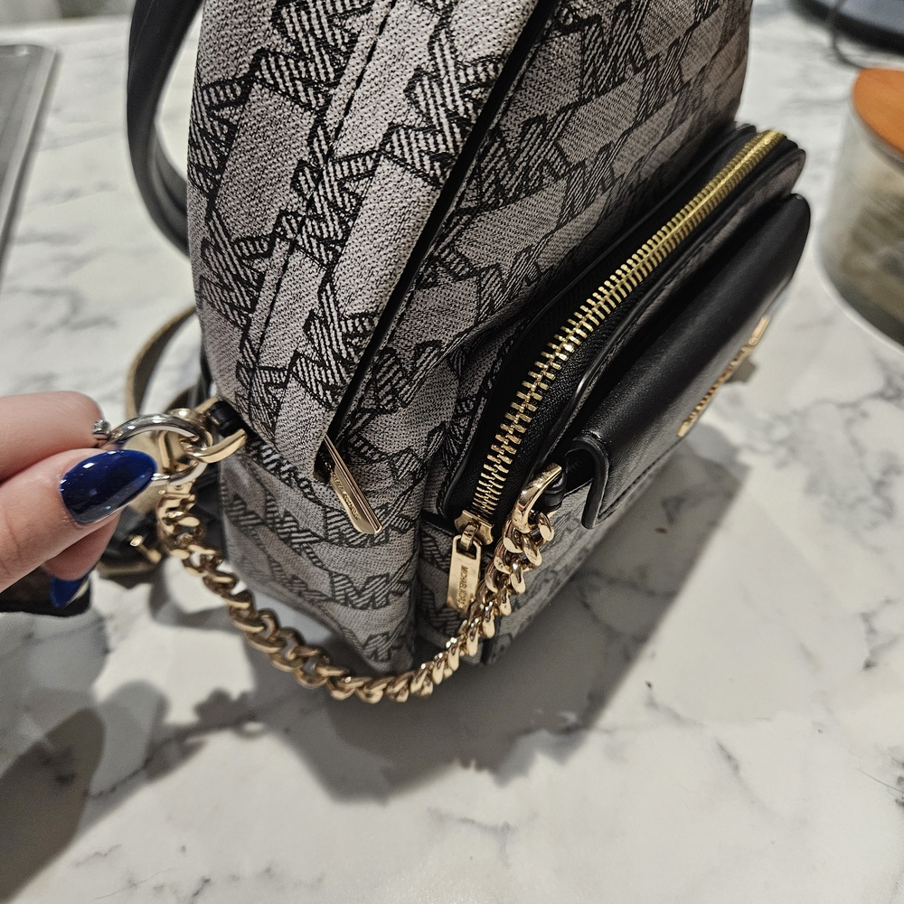 Michael Kors Gray and Black Women's Mini Backpack - Picture 3 of 5